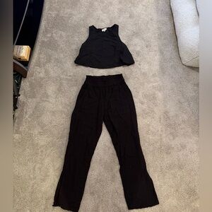 Elan Black Sleeveless Jumpsuit